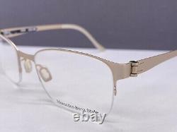 Mercedes Eyeglasses Frames Woman Silver Matte Rectangular Half Rim M 2045