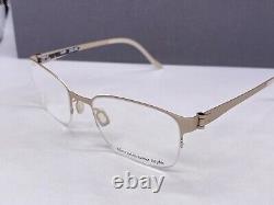 Mercedes Eyeglasses Frames Woman Silver Matte Rectangular Half Rim M 2045