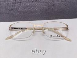 Mercedes Eyeglasses Frames Woman Silver Matte Rectangular Half Rim M 2045