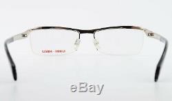 Mikli by Glasses ML 3950 1/12ft06D 56 18 135 half Rim Eye Frame Silver Black