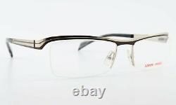 Mikli by Mikli Glasses ML 1204 M06d 56 18 135 Half Rim Eye Frame Silver Black