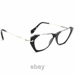 Miu Miu Eyeglasses VMU 04O 1AB-1O1 Black&Silver Half Rim Frame Italy 5217 140