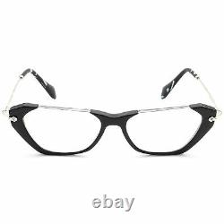 Miu Miu Eyeglasses VMU 04O 1AB-1O1 Black&Silver Half Rim Frame Italy 5217 140