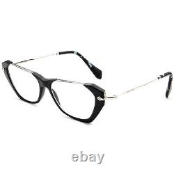 Miu Miu Eyeglasses VMU 04O 1AB-1O1 Black&Silver Half Rim Frame Italy 5217 140