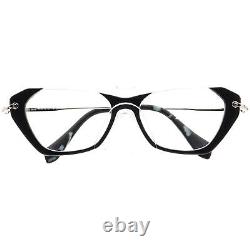 Miu Miu Eyeglasses VMU 04O 1AB-1O1 Black&Silver Half Rim Frame Italy 5217 140