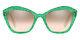 Miu Miu Mu 05us Sunglasses Women Glitter Green Geometric 55mm New 100% Authentic
