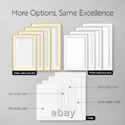 Moderna 9.5 X 6.3 Inch Premium Disposable Plates 100 Rectangular Plastic Plates