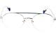 Moncler Ml 5061 016 Silver Round Semi Rimless Metal Eyeglasses Frame 51-20-145