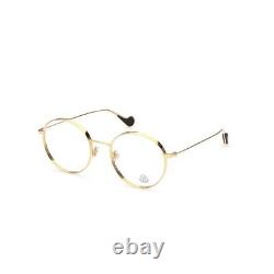 Moncler ML 5082 030 Gold Round Metal Optical Eyeglasses Frame 53-20-150 Italy