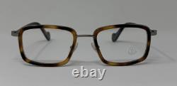 Moncler ML5026 056 Brown Tortoise/Silver Bridge Eyeglasses. Size 51-20-145