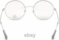 Moncler ML5047 016 Shiny Silver Round Slim Metal Eyeglasses Frame 52-20-140 5047