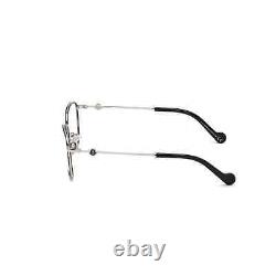 Moncler ML5108 016 Green Tortoise/Silver Round Metal Eyeglasses Frame 52-20-145
