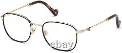 Moncler ML5108 032 Gold Round Metal Optical Eyeglasses Frame 52-20-145 5108 RX