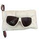 Moncler Men's Vyzer Half-rim Acetate Shield Sunglasses White Half Rim $435