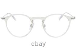 Mont Blanc Established MB0099O 002 Eyeglasses Transparent Clear/Silver Frame