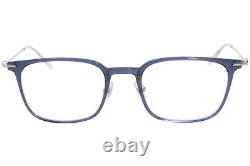 Mont Blanc Established MB0100O 004 Eyeglasses Men's Silver/Blue Optical Frame