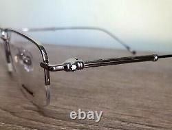 Mont Blanc MB 006 1OA Silver Metal Titanium Eyeglasses Frame New Made In Italy