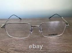 Mont Blanc MB 006 1OA Silver Metal Titanium Eyeglasses Frame New Made In Italy