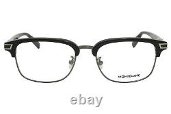 Mont Blanc MB0043O 005 Eyeglasses Men's Black/Silver Full Rim Optical Frame 55mm