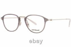 Mont Blanc MB0155O 004 Eyeglasses Men's Silver Full Rim Optical Frame 51mm