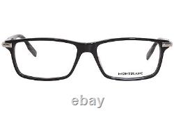Mont Blanc MB0217O 001 Eyeglasses Men's Black/Silver Full Rim Rectangle Shape