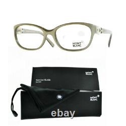 Mont Blanc MB0442 057 Full Rim Rectangle Shiny Grey Silver Optical Eyeglasses