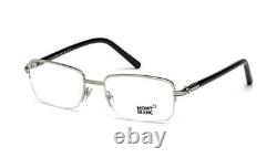Mont Blanc MB0478 MB 478 016 Silver Semi RIm Metal Eyeglasses Frame 55-19-145 RX