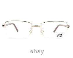 Mont Blanc MB0478 MB 478 028 Gold Red Semi RIm Metal Eyeglasses Frame 55-19-145