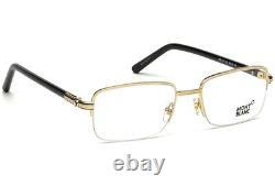 Mont Blanc MB0478 MB 478 030 Gold Semi RIm Metal Eyeglasses Frame 55-19-145 RX
