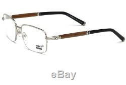 Mont Blanc MB0534 MB 534 016 Silver Semi RIm Metal Eyeglasses Frame 55-19-140