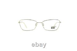 Mont Blanc MB378 016 Womans Full Rim Rectangle Silver/Beige Optical Eyeglasses