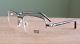 Mont Blanc Mb528u 006 Eyeglass Half Rim Frame Old Silver & Black New With Case