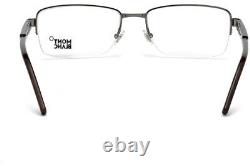 Mont Blanc MB635 Gunmetal 014 Metal Semi Rim Eyeglasses Frame 55-18-145 MB0635