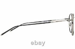 MontBlanc MB0162O 001 Eyeglasses Frame Men's Black/Silver Full Rim Round 48mm