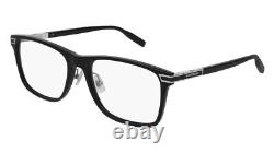 Montblanc MB0042O Eyeglasses RX Men Silver Rectangle 58mm New & Authentic