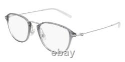Montblanc MB0155O Eyeglasses Silver / 51mm, 100% Authentic