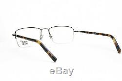 Montblanc Polished Silver Havana Half Rim Men's Eyeglasses Brand New 582 016