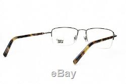 Montblanc Polished Silver Havana Half Rim Men's Eyeglasses Brand New 582 016