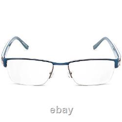 Morel Eyeglasses Öga 7406O BB012 Blue&Silver Half Rim Frame France 5418 140