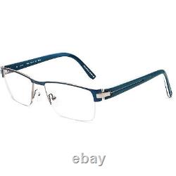 Morel Eyeglasses Öga 7406O BB012 Blue&Silver Half Rim Frame France 5418 140