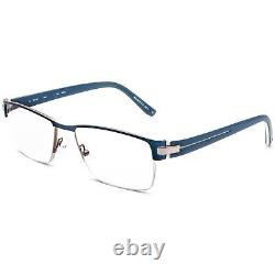 Morel Eyeglasses Öga 7406O BB012 Blue&Silver Half Rim Frame France 5418 140