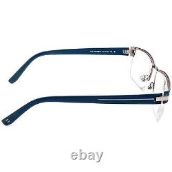 Morel Eyeglasses Öga 7406O BB012 Blue&Silver Half Rim Frame France 5418 140