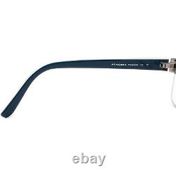 Morel Eyeglasses Öga 7406O BB012 Blue&Silver Half Rim Frame France 5418 140