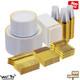 New 700 Piece Gold Dinnerware Set For 100 Guests Disposable Party Plates Cups Na