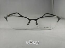 NEW! BURBERRY Eyeglasses B 1323 1014 5418 145 Half Rim Matte Silver B1323