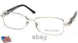 NEW BVLGARI 2125-B-M 102 SILVER/BLACK EYEGLASSES FRAME 54-16-135mm B34mm Italy