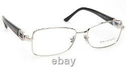 NEW BVLGARI 2125-B-M 102 SILVER/BLACK EYEGLASSES FRAME 54-16-135mm B34mm Italy