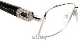 NEW BVLGARI 2125-B-M 102 SILVER/BLACK EYEGLASSES FRAME 54-16-135mm B34mm Italy