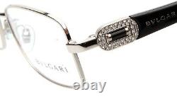 NEW BVLGARI 2125-B-M 102 SILVER/BLACK EYEGLASSES FRAME 54-16-135mm B34mm Italy