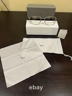 NEW CHRISTIAN DIOR HOMME Dior 0119 4P1 Silver Metal EYEGLASSES GLASSES 55-15-135